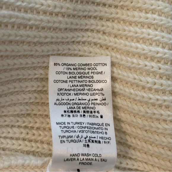 Doen Voyage Sweater NWT Cream Sailor Collar Cotton Wool Blend L - Picture 10 of 10